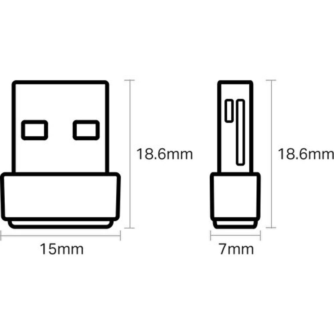 TP-Link Archer T2U Nano, AC600 Mbps Kablosuz Nano USB Adaptör