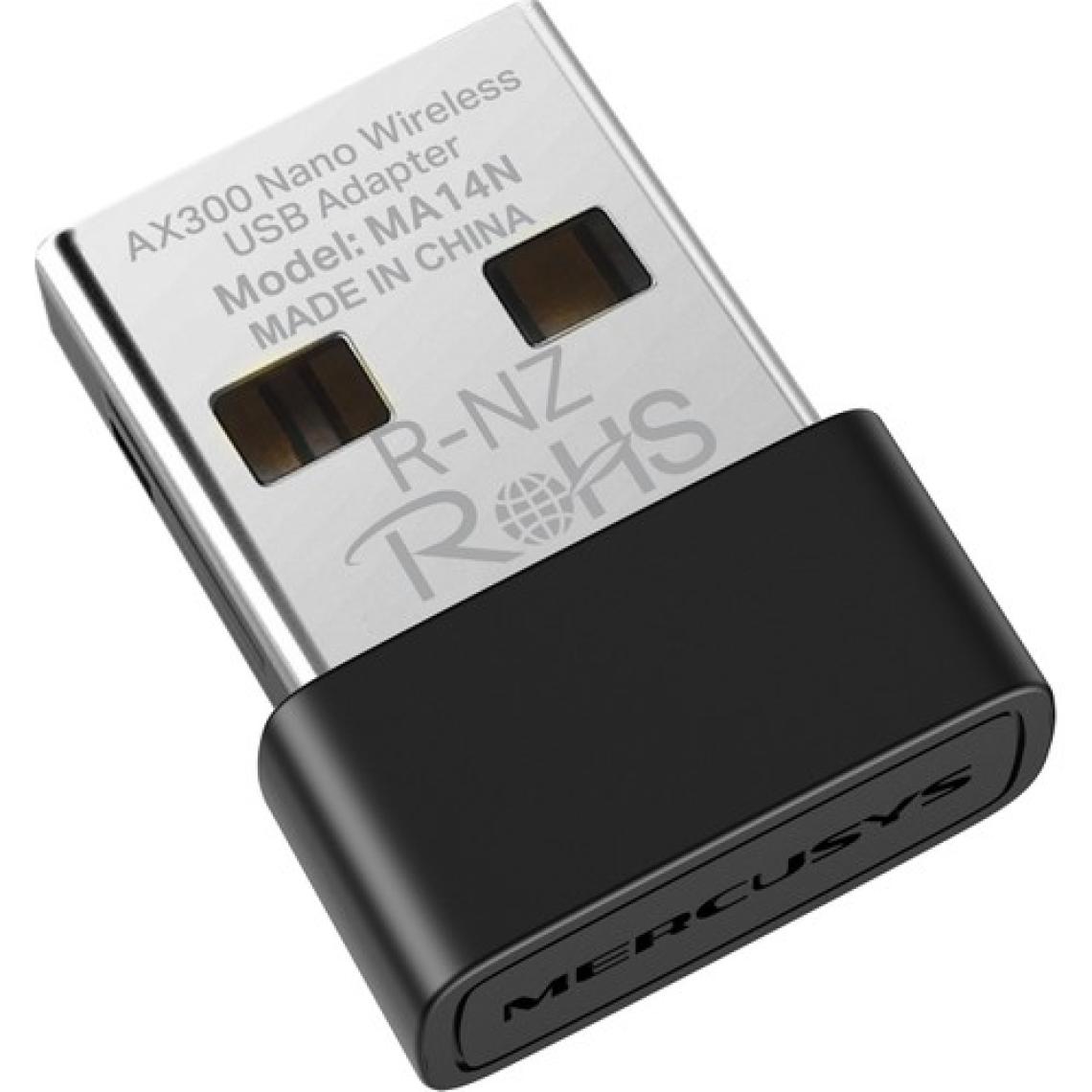 Mercusys MA14N | AX300 Mbps Nano USB Wi‑Fi 6 Adaptör | Kolay Kurulum | Windows & Linux Uyumlu | Tak‑Çalıştır