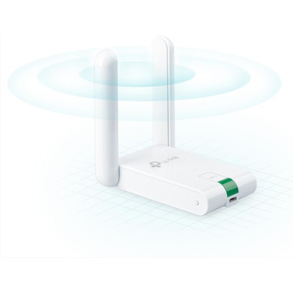 TP-Link TL-WN822N | Wi-Fi 4 USB Adaptör | 300 Mbps | Çift Harici Anten ile Yüksek Çekim Gücü | USB Kablo (1.5m) | WPS Butonu | Kolay Kurulum | Windows | macOS & Linux Uyumlu