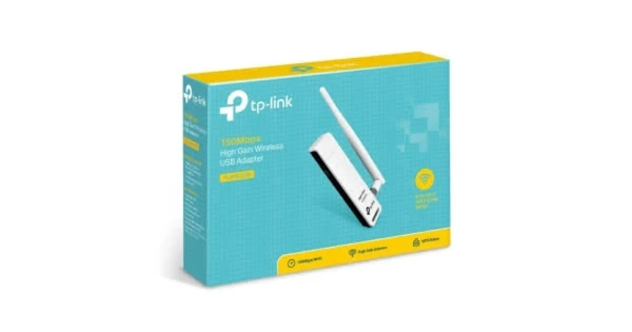 TP-Link TL-WN722N | Wi-Fi 4 USB Adaptör | 150 Mbps | 4dBi Anten ile Yüksek Çekim Gücü | WPS Butonu | Kolay Kurulum | Windows | macOS  & Linux Uyumlu