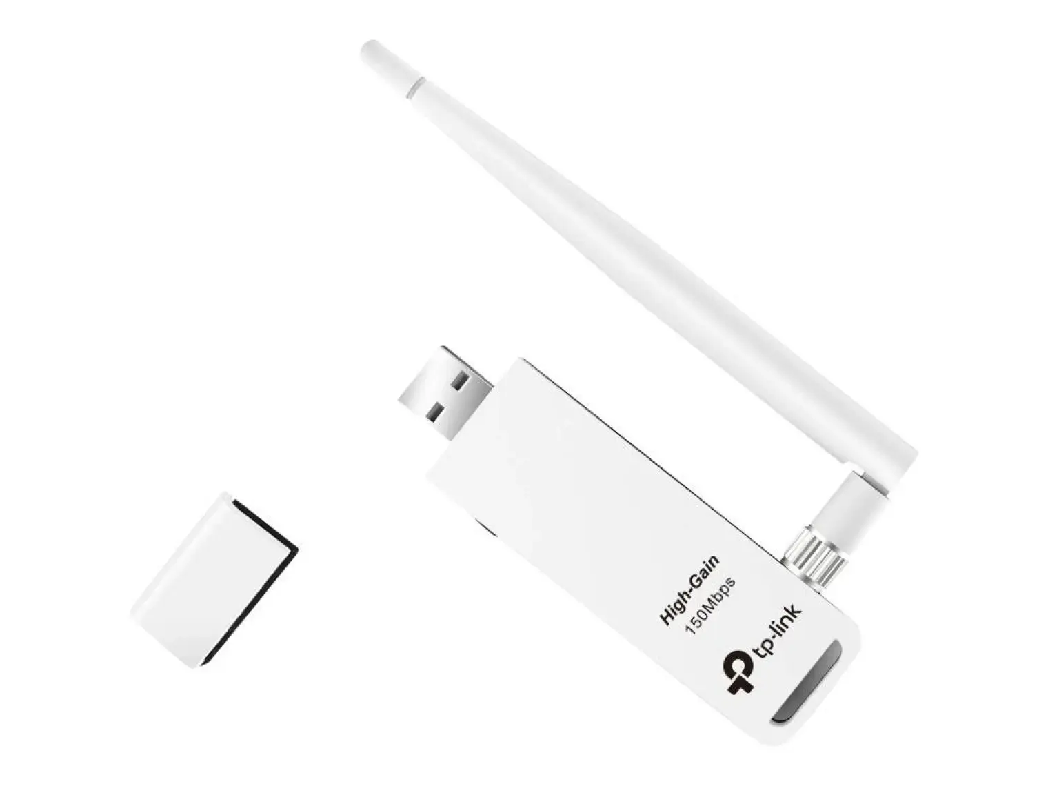 TP-Link TL-WN722N | Wi-Fi 4 USB Adaptör | 150 Mbps | 4dBi Anten ile Yüksek Çekim Gücü | WPS Butonu | Kolay Kurulum | Windows | macOS  & Linux Uyumlu