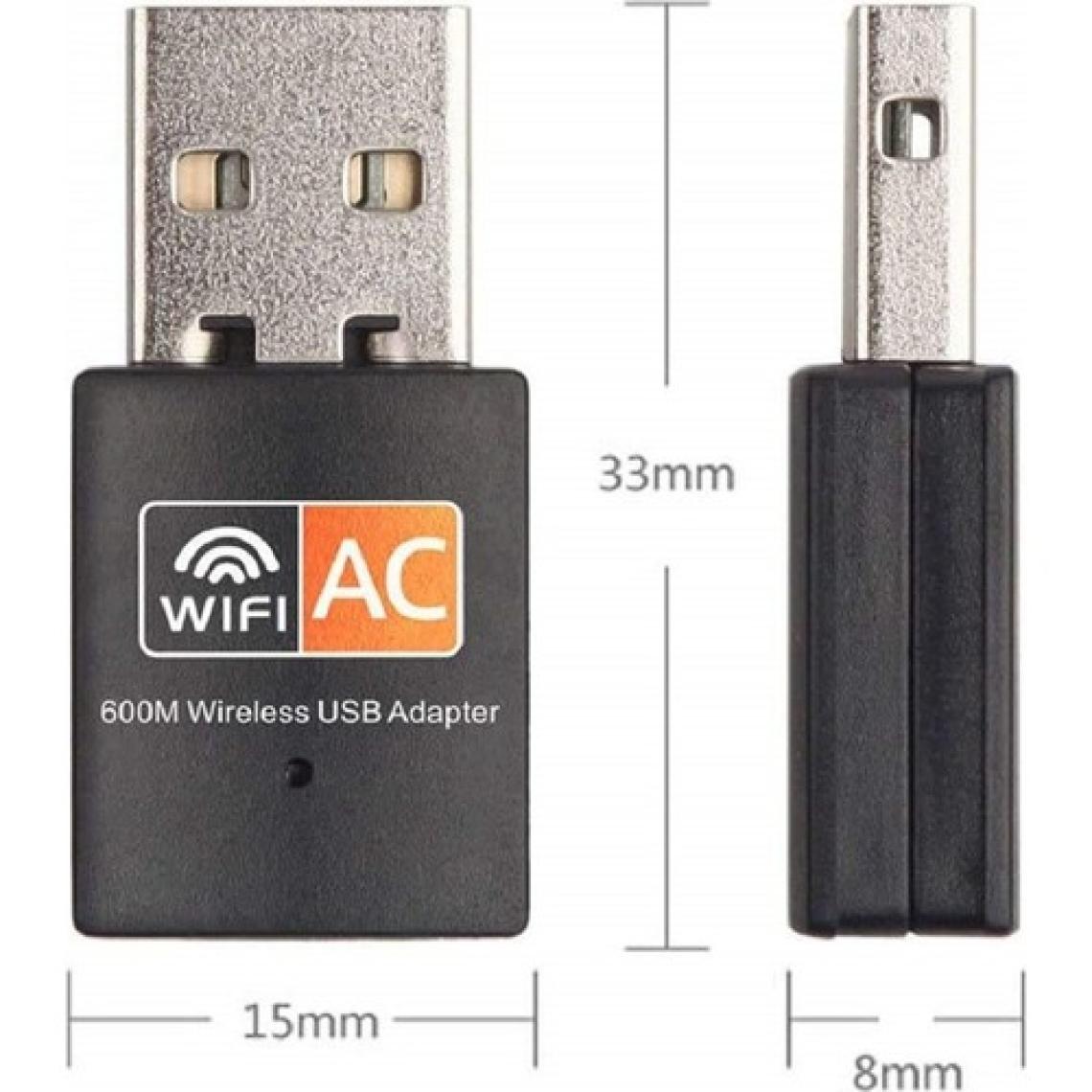 ZRH Kablosuz Wi-Fi Adaptör 600 Mbps Çift Bant USB (2.4/5 GHz) – Antensiz Kompakt Tasarım, Güçlü ve Kararlı Sinyal