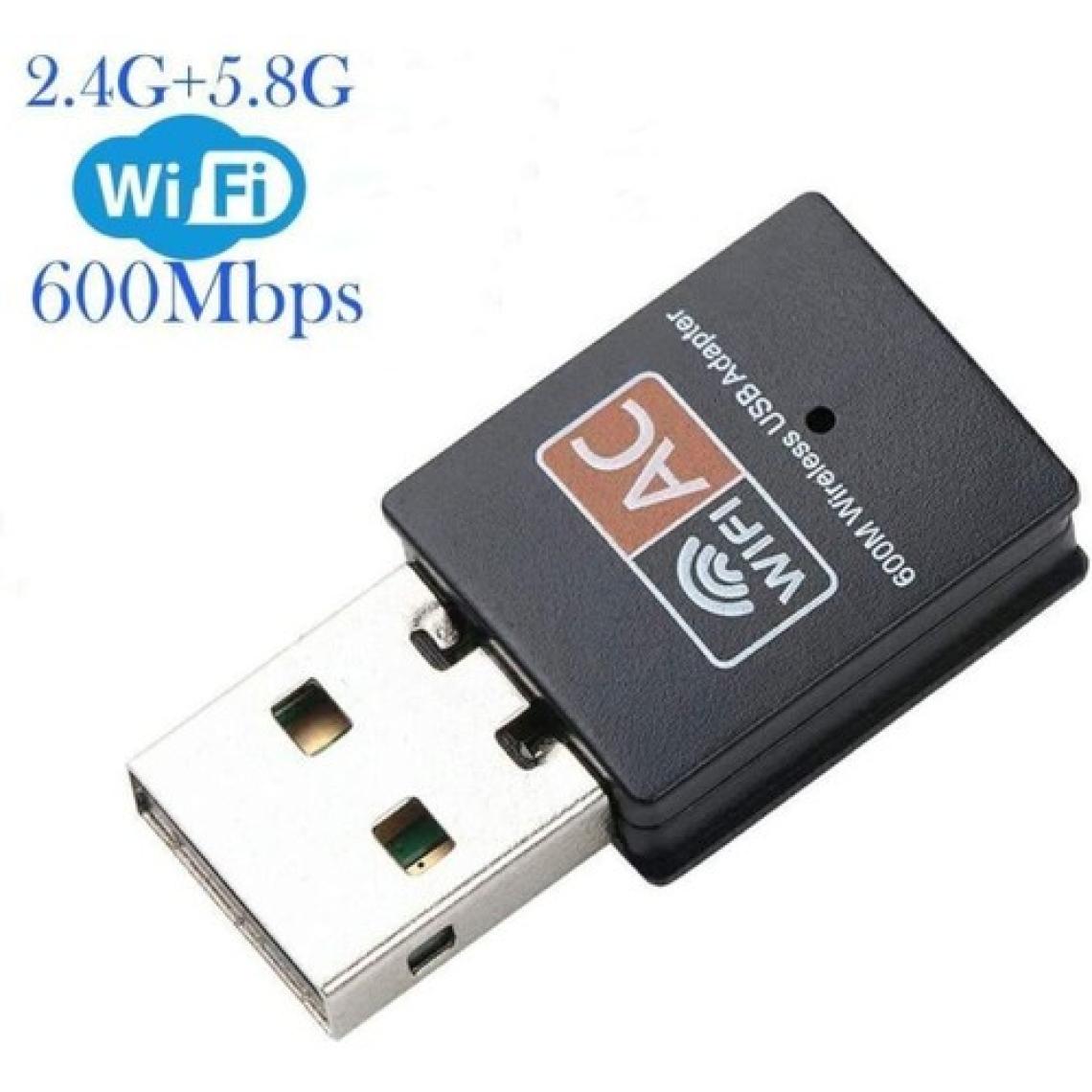 ZRH Kablosuz Wi-Fi Adaptör 600 Mbps Çift Bant USB (2.4/5 GHz) – Antensiz Kompakt Tasarım, Güçlü ve Kararlı Sinyal