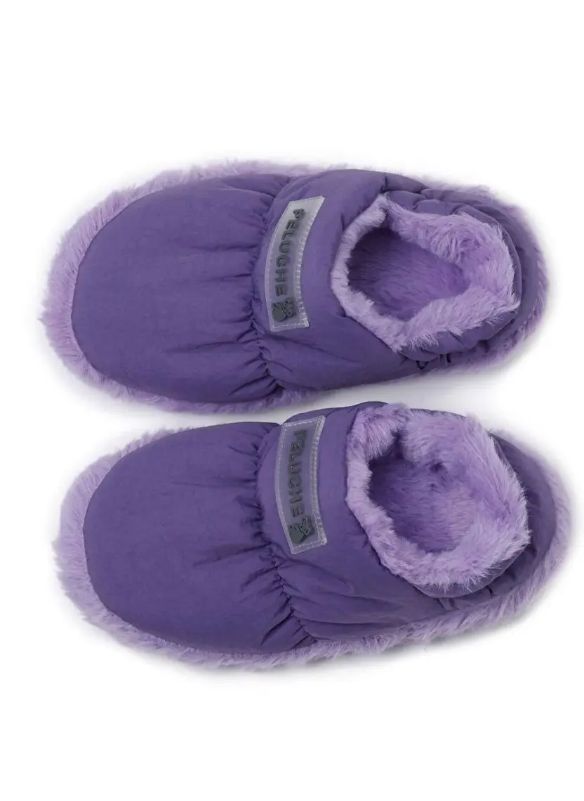 Peluche Purple Parachute Child Slipper Çocuk Günlük Ev Pandufu Par-Cmr Mor