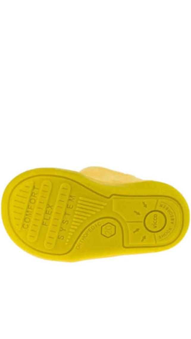 Vicco Color Rahat Kalıp Unisex İlk Adım Sarı Panduf
