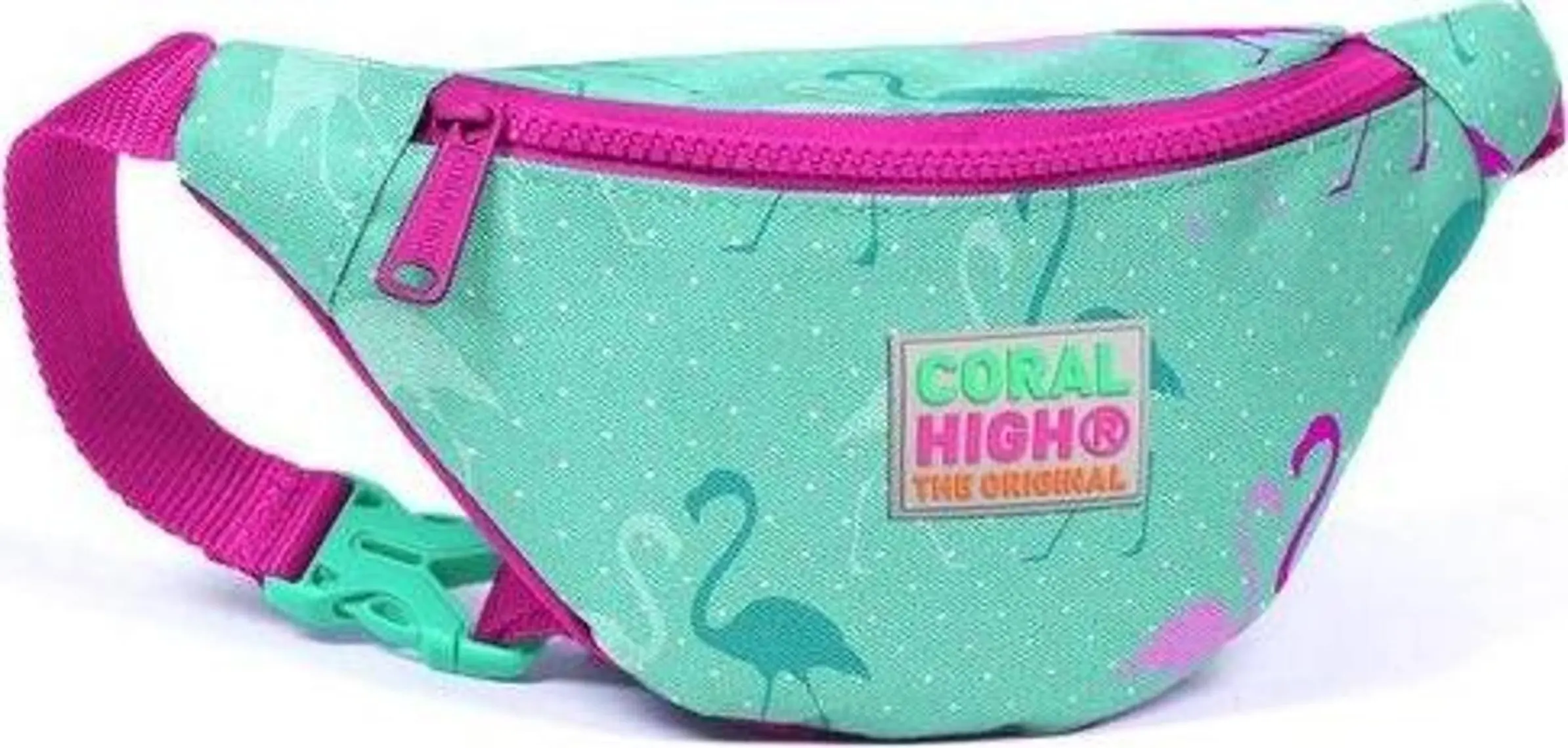 Coral High Kids Su Yeşili Flamingo Desenli Bel Çantası 22571