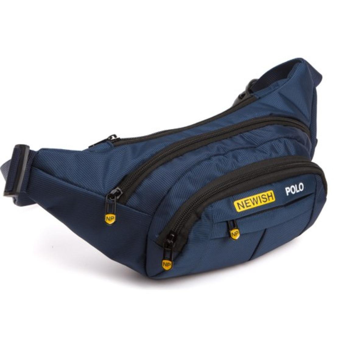 Erkek Kumaş USB Kulaklık Çıkışlı Crossbody Çapraz Göğüs Omuz ve Bel Çantası newpolo201 - Siyah - Lacivert