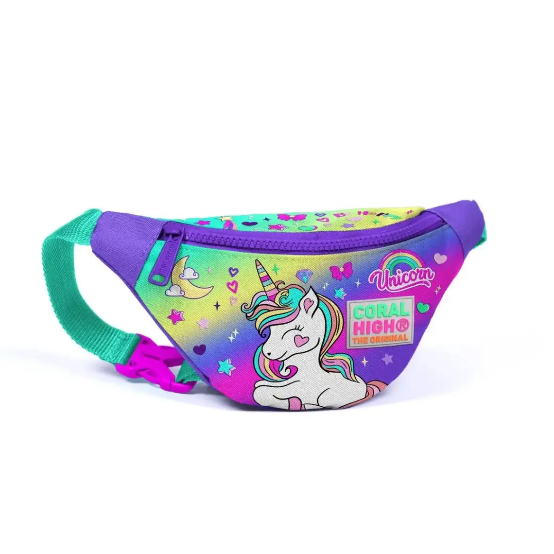 Coral High Kids Lavanta Su Yeşili Unicorn Desenli Bozuk Para Çantası 21829