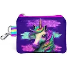 Coral High Kids Pembe Su Yeşili Unicorn Desenli Bozuk Para Çantası 21887