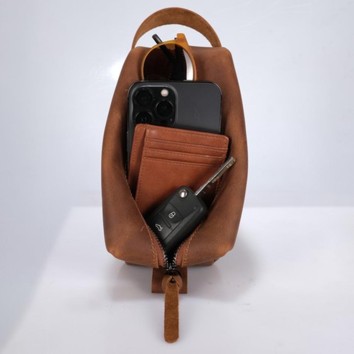 Design Craft Hakiki Deri Erkek El Çantası Dopp Kit