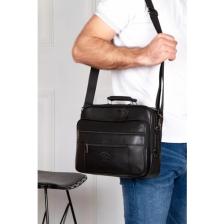 Newish Polo Erkek Hakiki Deri Çelik Kasalı Omuz ve El Çantası Battal Boy - newpolo147 - Siyah