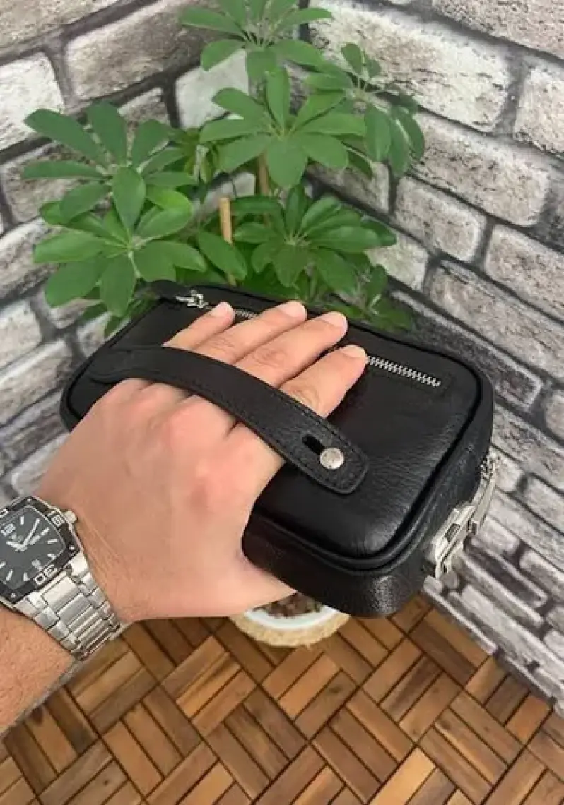 Guard Kahverengi Hakiki Deri Şifreli El Çantası