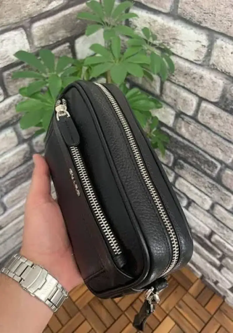 Guard Kahverengi Hakiki Deri Şifreli El Çantası