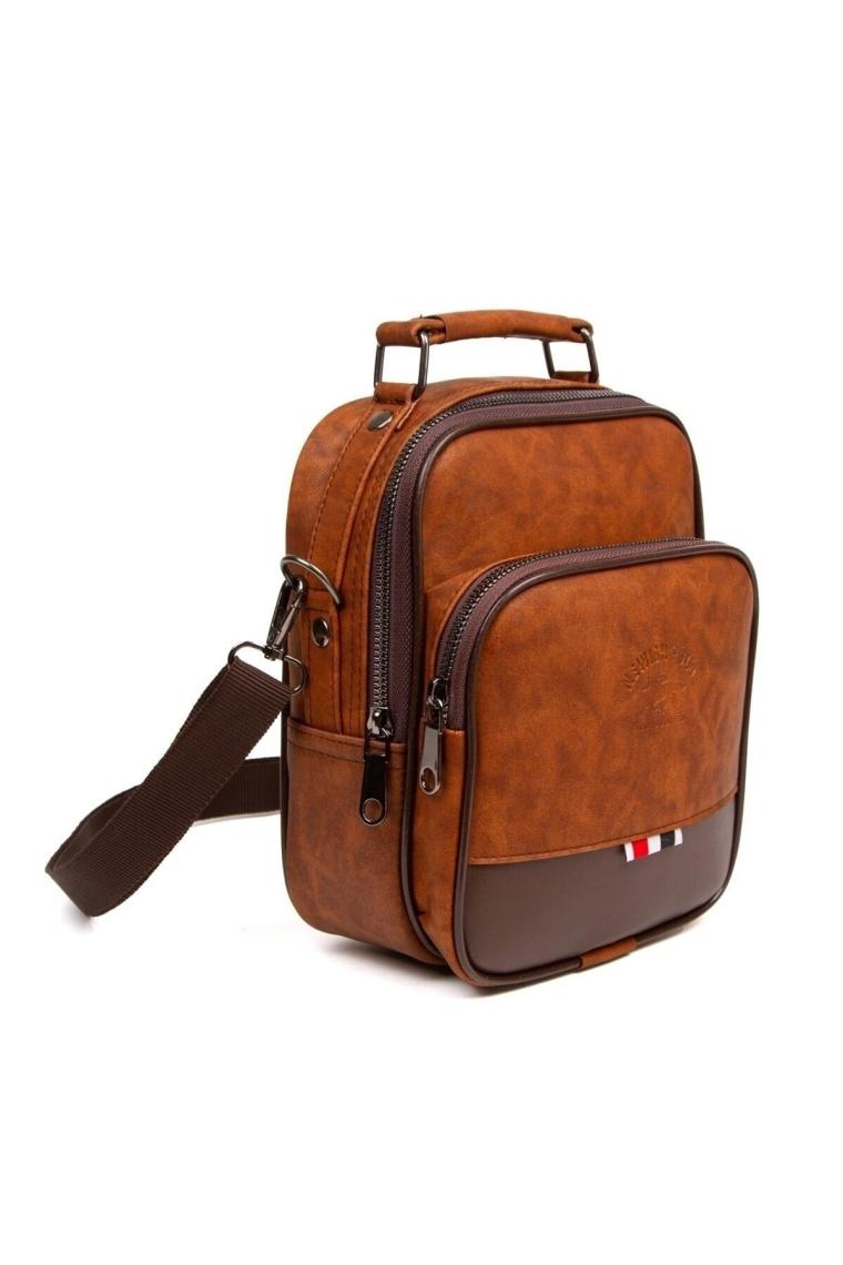 Adelina Kahverengi Crazy Deri El ve Omuz Çanta Günlük Seyahat Çapraz Askılı Çanta