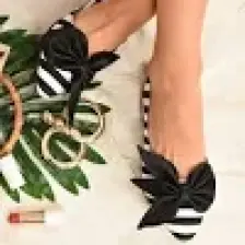 Fox Shoes Siyah/beyaz Kumaş Kadın Babet H726809004