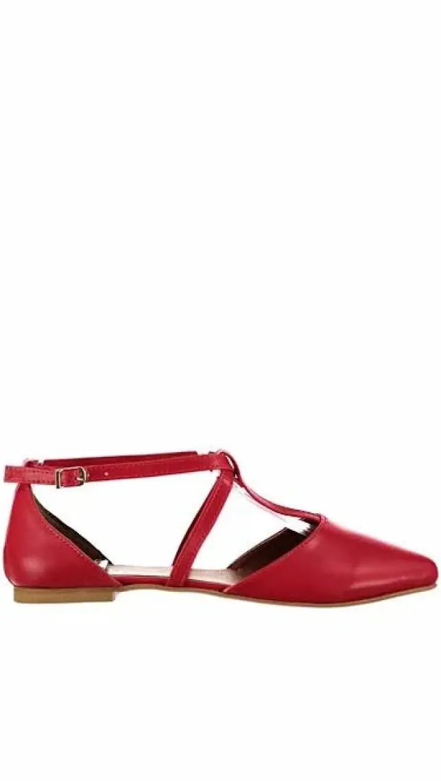 Fox Shoes Kırmızı Kadın Babet D726537309
