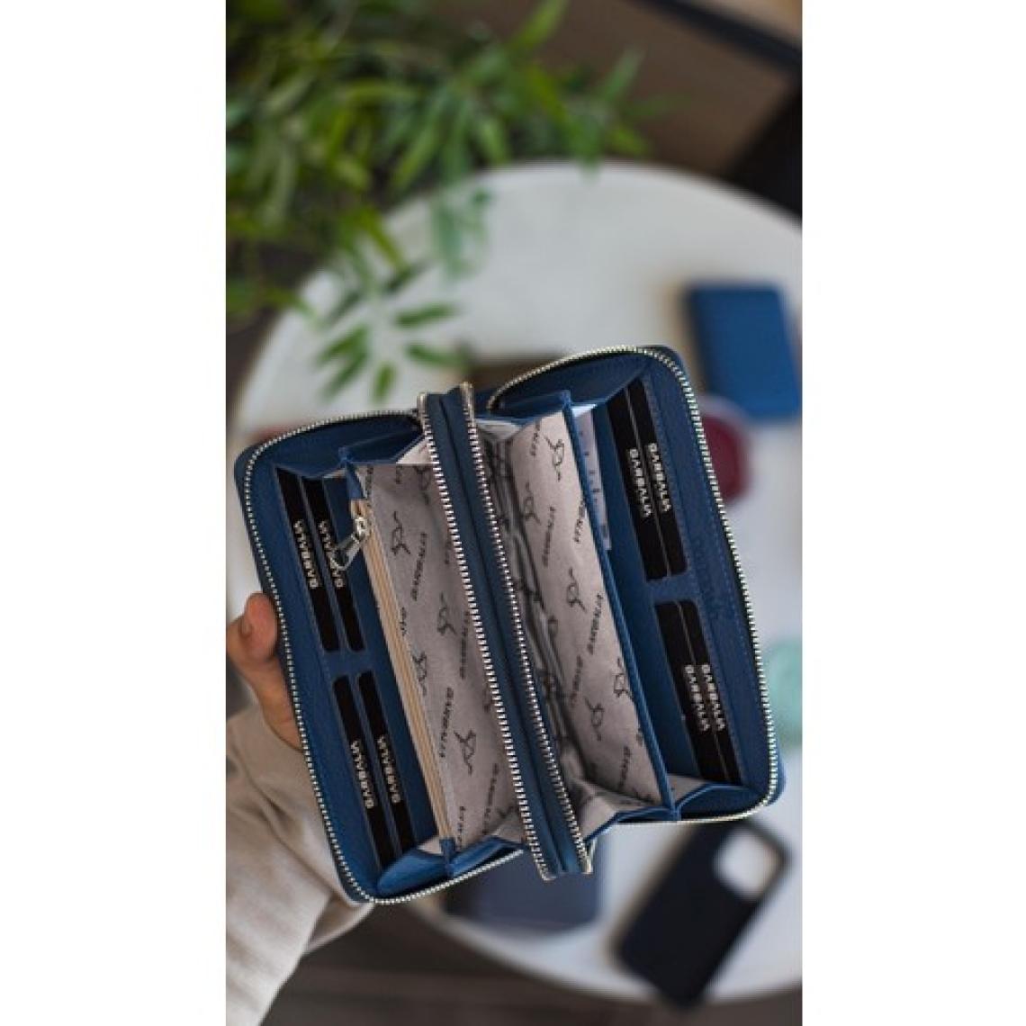 Garbalia Orleans Hakiki Deri Telefon Bölmeli El Çantası Cüzdan Kartlık