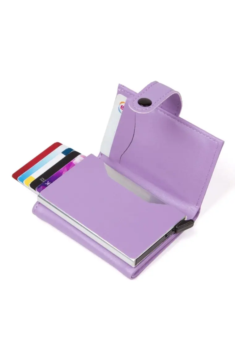 Adelina Bags Adelina Yumuşak Dokulu Otomatik Mekanizmalı Patlı Kartlık Cüzdan