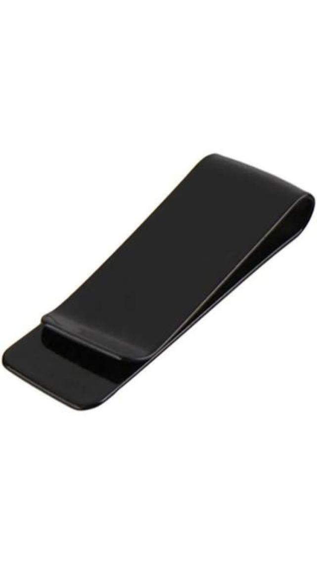Spelt Metal Kağıt Para Tokası Kart Tutucu Klips Cüzdan Ataş Siyah 5,2cm x 2cm