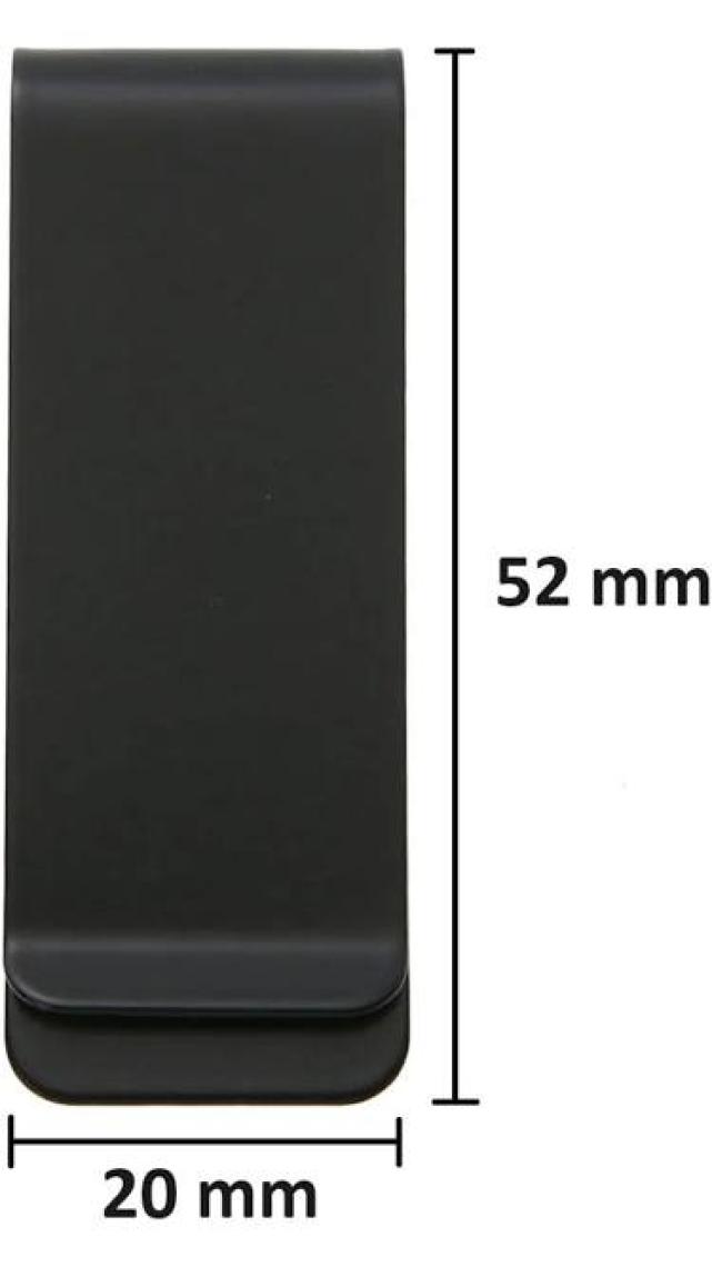 Spelt Metal Kağıt Para Tokası Kart Tutucu Klips Cüzdan Ataş Siyah 5,2cm x 2cm