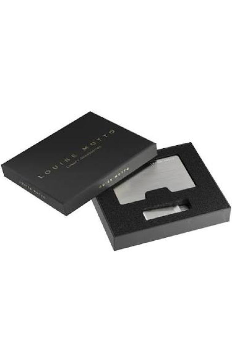 Louise Motto - Cardx - Detroit - Yeni Nesil Metal Cüzdan & Kartlık - Rfid, Çıkarılabilir Klips (Gümüş)