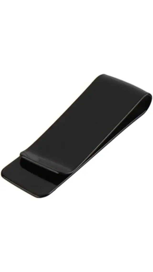 Spelt Metal Kağıt Para Tokası Kart Tutucu Klips Cüzdan Ataş Siyah 5,2cm x 2cm