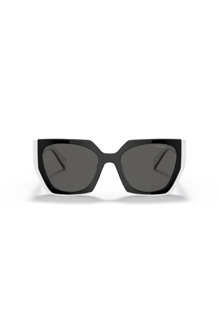 Prada SPR 15W 09Q5S0 Black/White-Dark Grey Polarize Kadın Güneş Gözlüğü