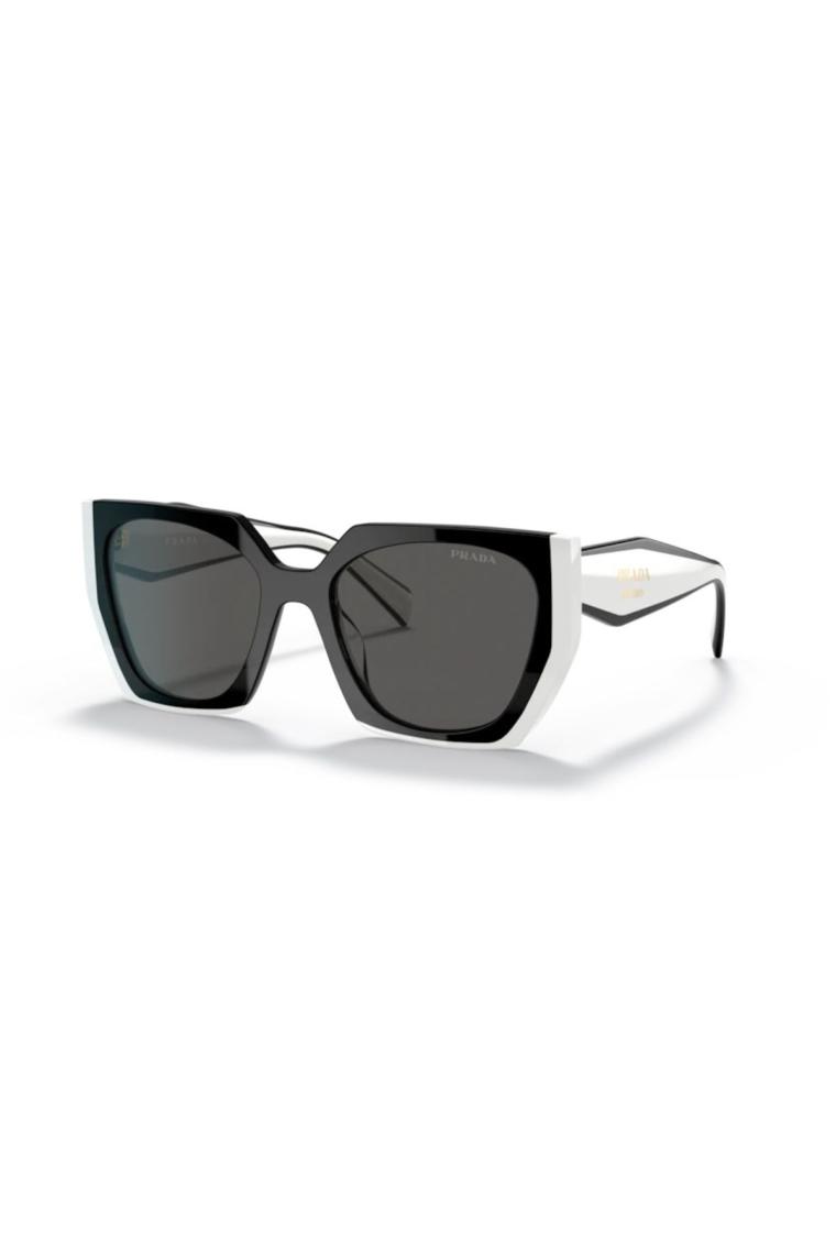 Prada SPR 15W 09Q5S0 Black/White-Dark Grey Polarize Kadın Güneş Gözlüğü