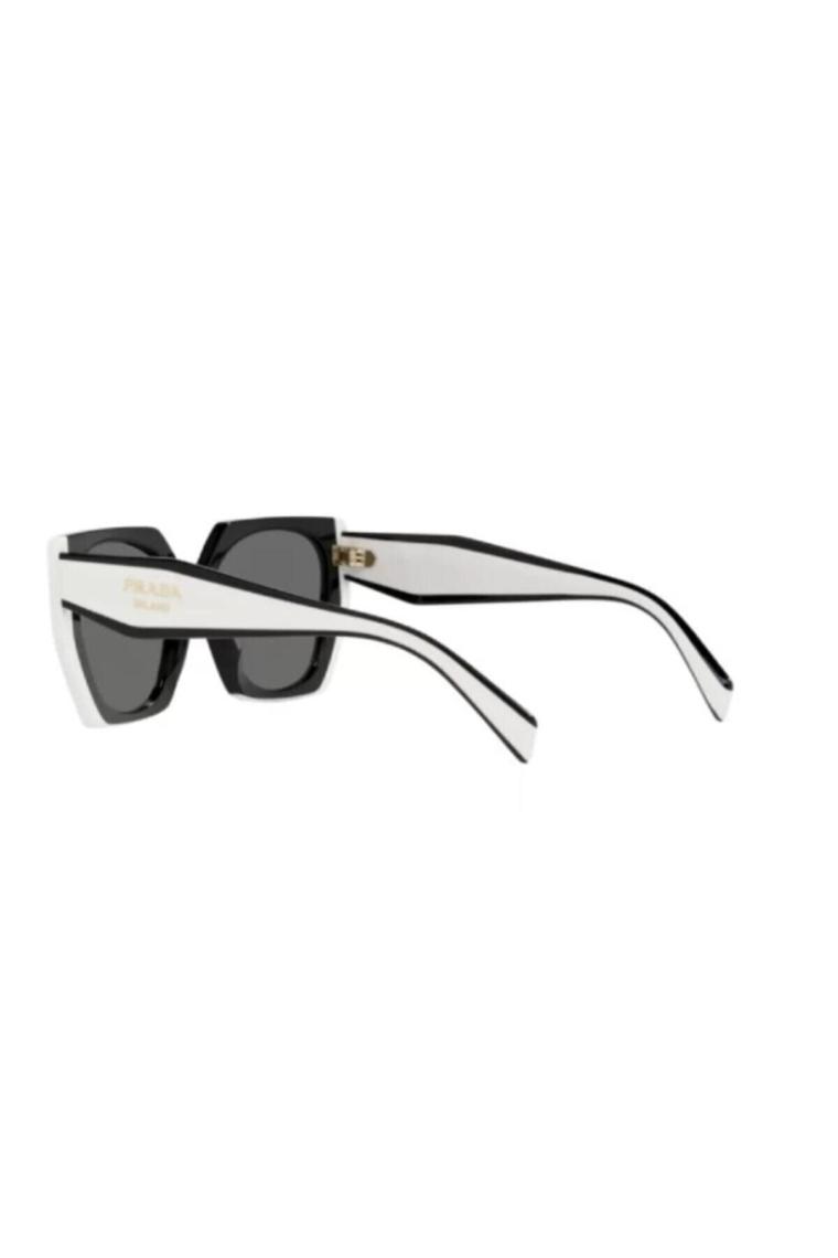 Prada SPR 15W 09Q5S0 Black/White-Dark Grey Polarize Kadın Güneş Gözlüğü