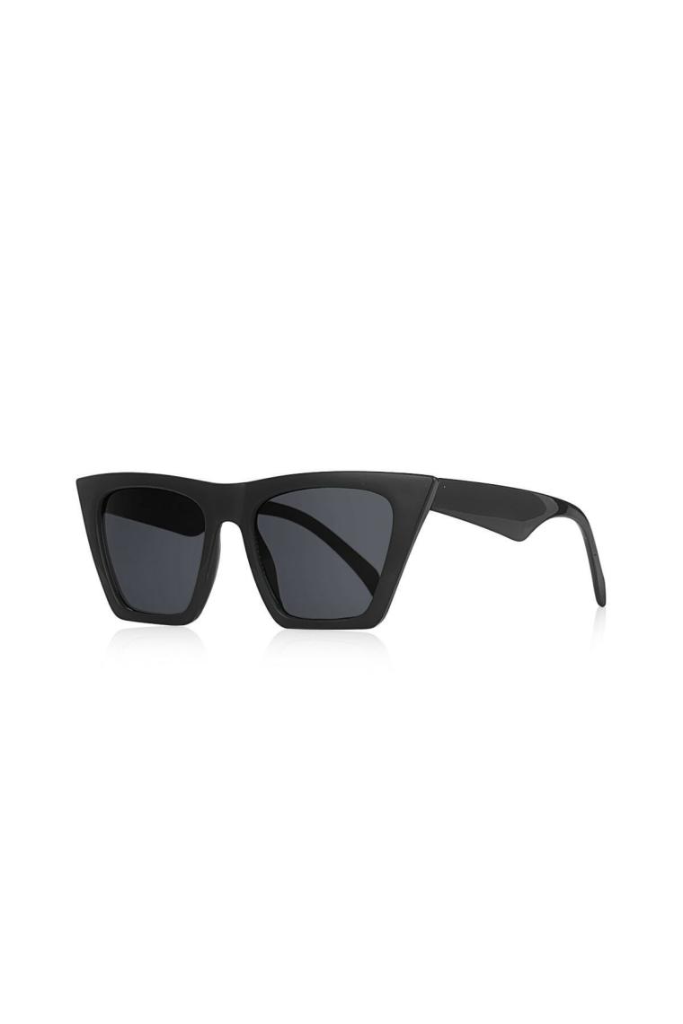 herkesetoptantic Cat Eye Dörtgen Güneş Gözlüğü (Siyah)