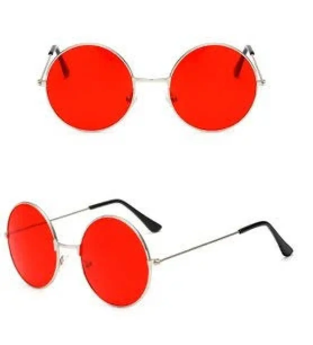 herkesetoptantic John Lennon Unisex Güneş Gözlüğü (Kırmızı)