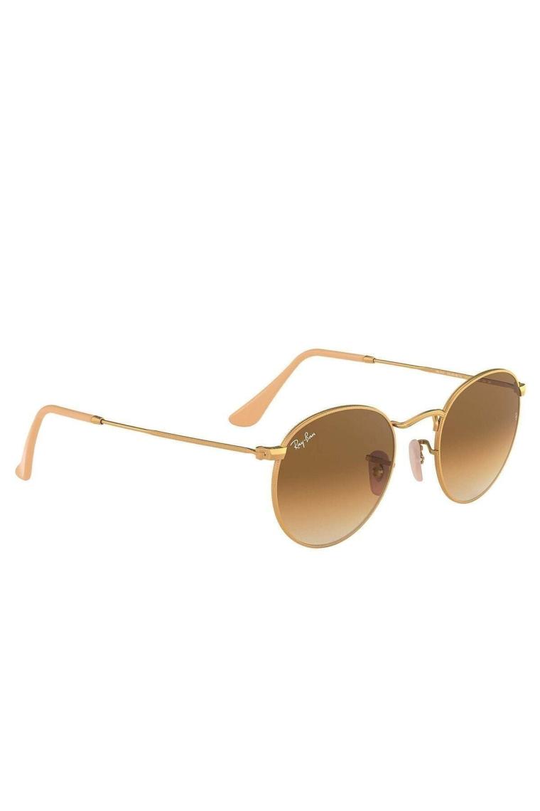 Ray-Ban Round Metal 3447 112/51 Gold-Light Brown Unisex Güneş Gözlüğü