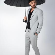 Marlux Siyah Baston 24 Fiber Tel Hakiki Deri Saplı Ultra Premium Protokol Şemsiye M21MAR1024R001