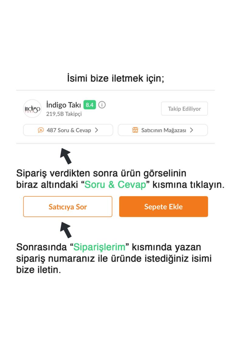 Kaufhier Gümüş Kişiye Özel Papatya Kolye