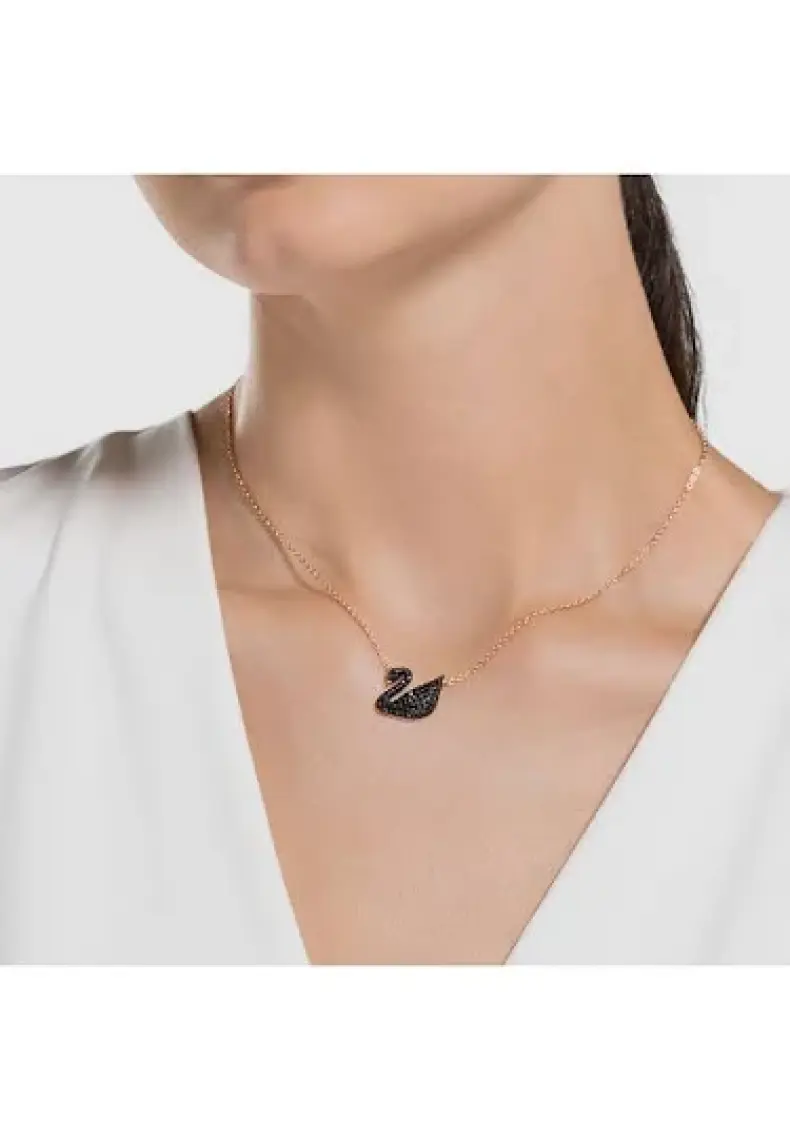 Swarovski Kolye Iconic Swan Rose-Black 5204134