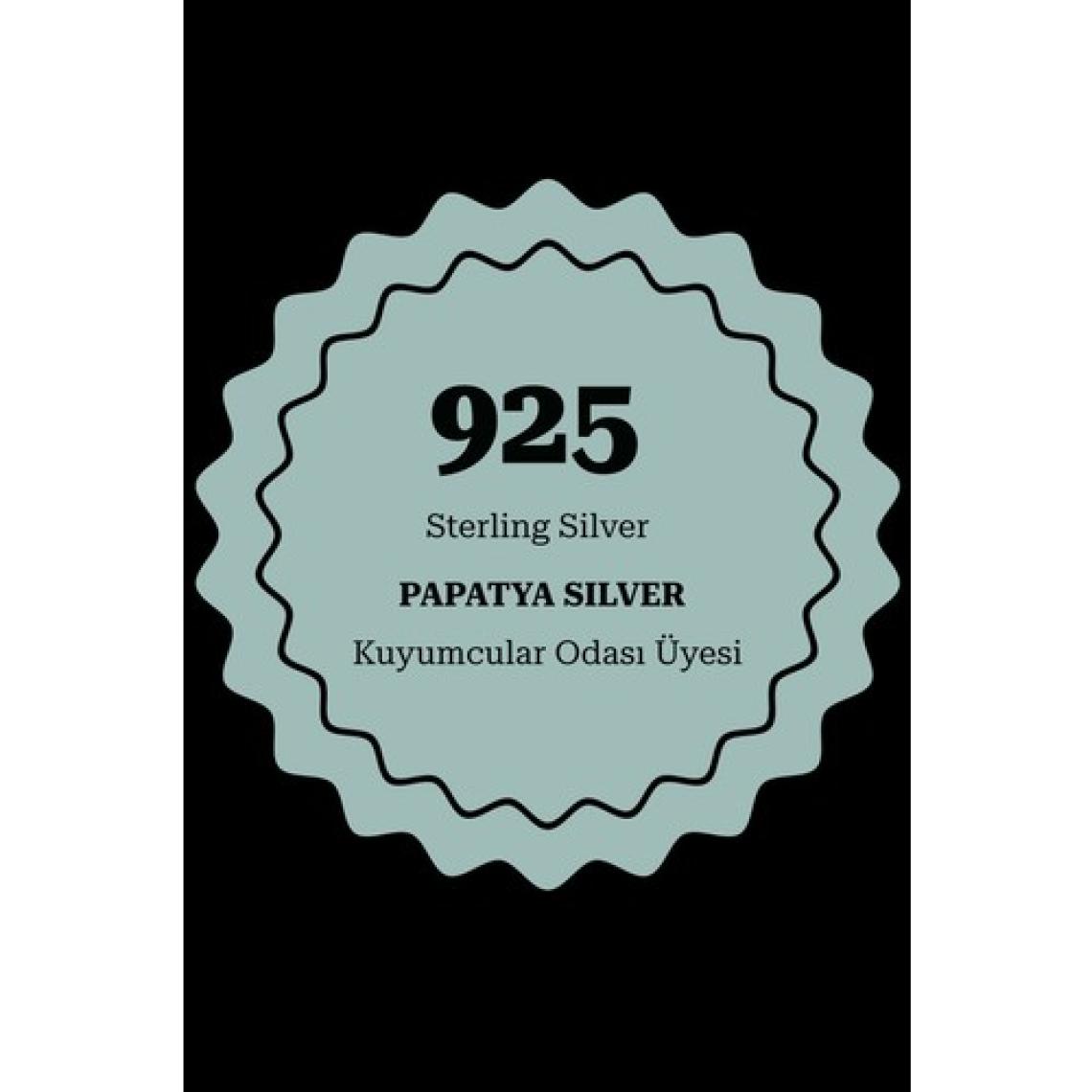 Papatya Silver Mikail Meleği Melek Kolye Rodyum Kaplama Nano Zirkon Taşlı 925 Ayar Gümüş