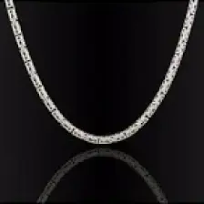 Takı Depo Yuvarlak Kral Model 3,20 mm Erkek Gümüş Zincir Kolye