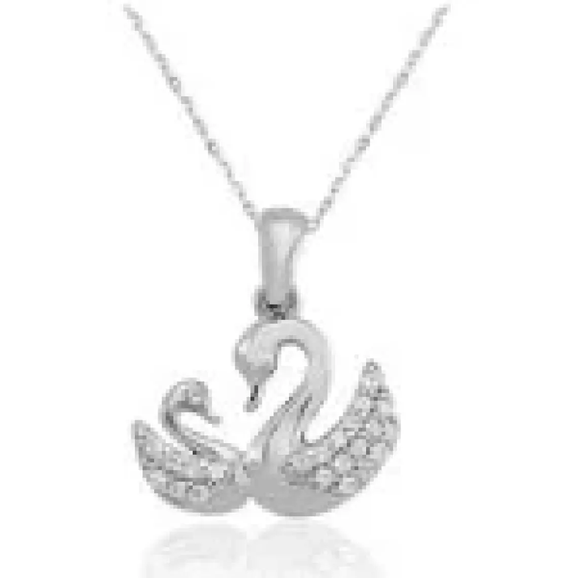 Zanaat Silver 925 Ayar Gümüş Rodyum Kaplama Yavrulu Kuğu Modeli Kolye