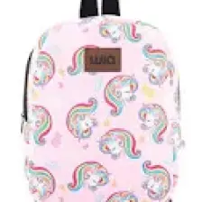 Wia Eğlenceli Baskı Tek Bölmeli Kreş Çanta Pembe Unicorn
