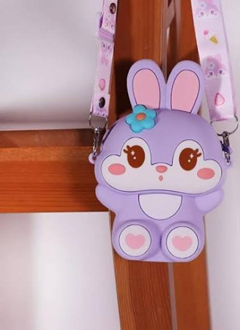 Ogi Mogi Toys Silikon Mor Tavşan Omuz Çantası
