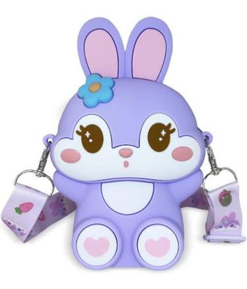 Ogi Mogi Toys Silikon Mor Tavşan Omuz Çantası