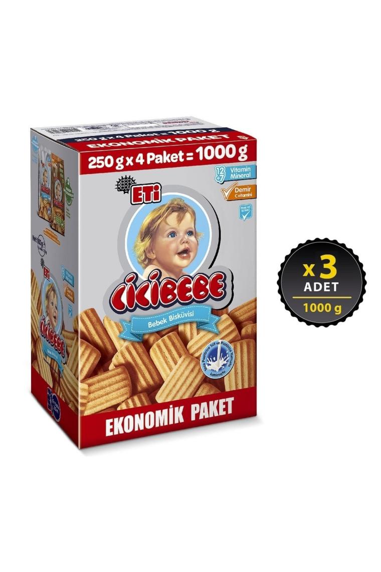 Cicibebe Bisküvi 1000 g x 3 Adet