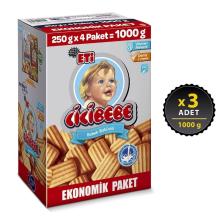 Cicibebe Bisküvi 1000 g x 3 Adet