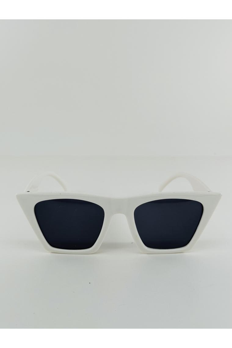 Mobgift Cat Eye Dörtgen Güneş Gözlüğü (Beyaz)