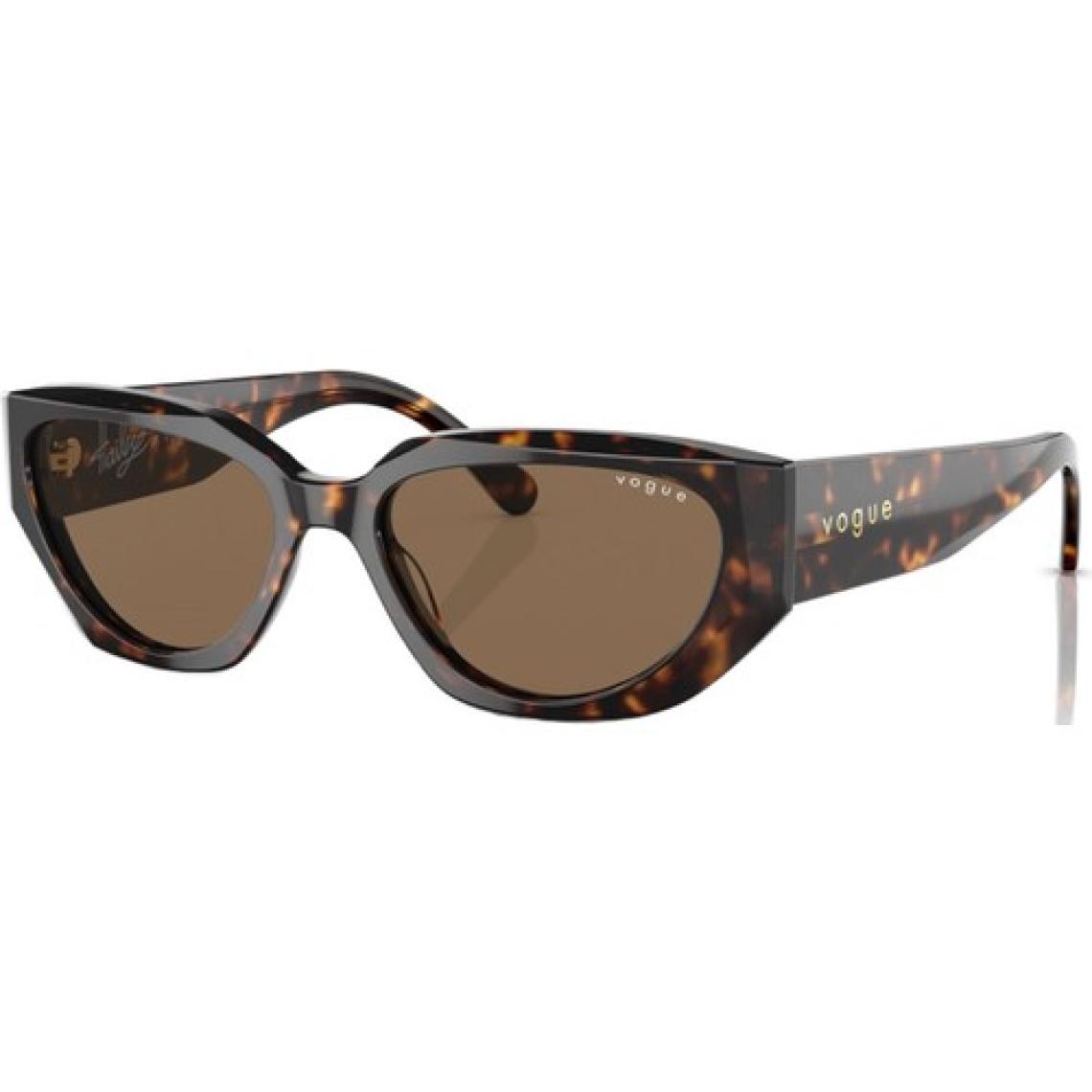 Vogue  5438-S W65673 52 Hailey Kadın Kahve Geometrik Çerçeve Güneş Gözlüğü