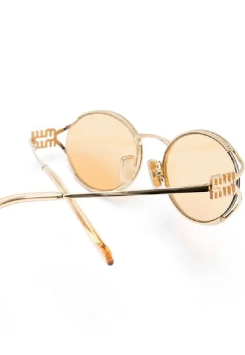MIU MIU 52YS ZVN5D1 54 Kadın Oval Gold Metal Güneş Gözlüğü