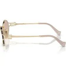 MIU MIU 52YS ZVN5D1 54 Kadın Oval Gold Metal Güneş Gözlüğü