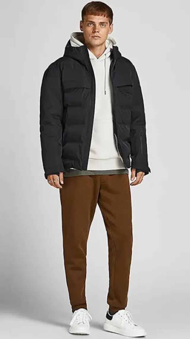 Jack & Jones Jcotarwın Puffer Siyah Erkek Mont 12225287-Black