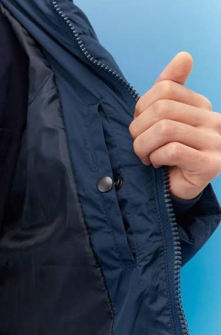Lee Regular Fit Normal Kesim Kapüşonlu Haki Şişme Mont