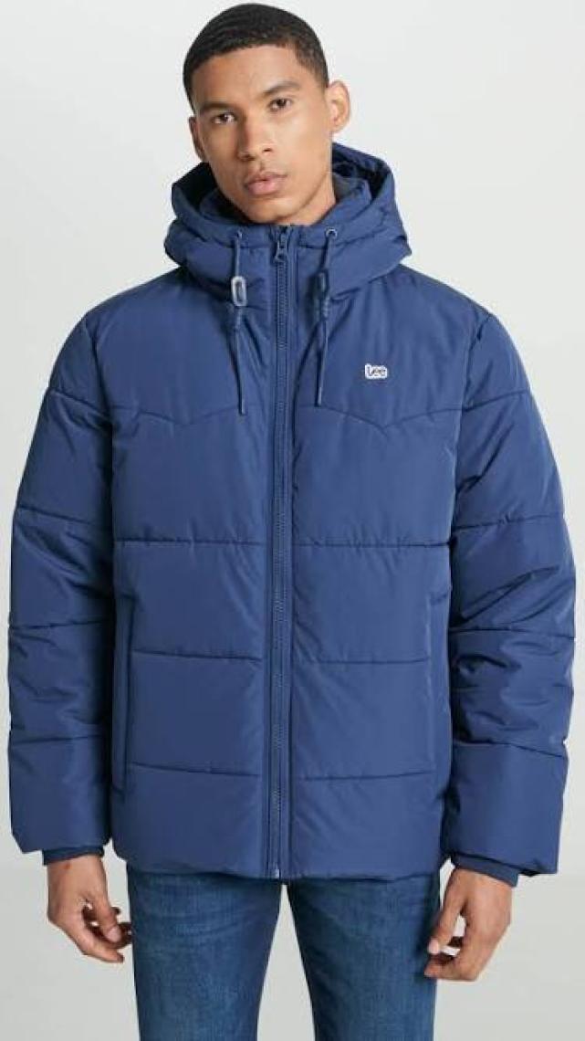 Lee Regular Fit Normal Kesim Kapüşonlu Haki Şişme Mont